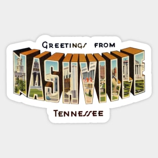 Greetings from Nashville Tennessee Sticker